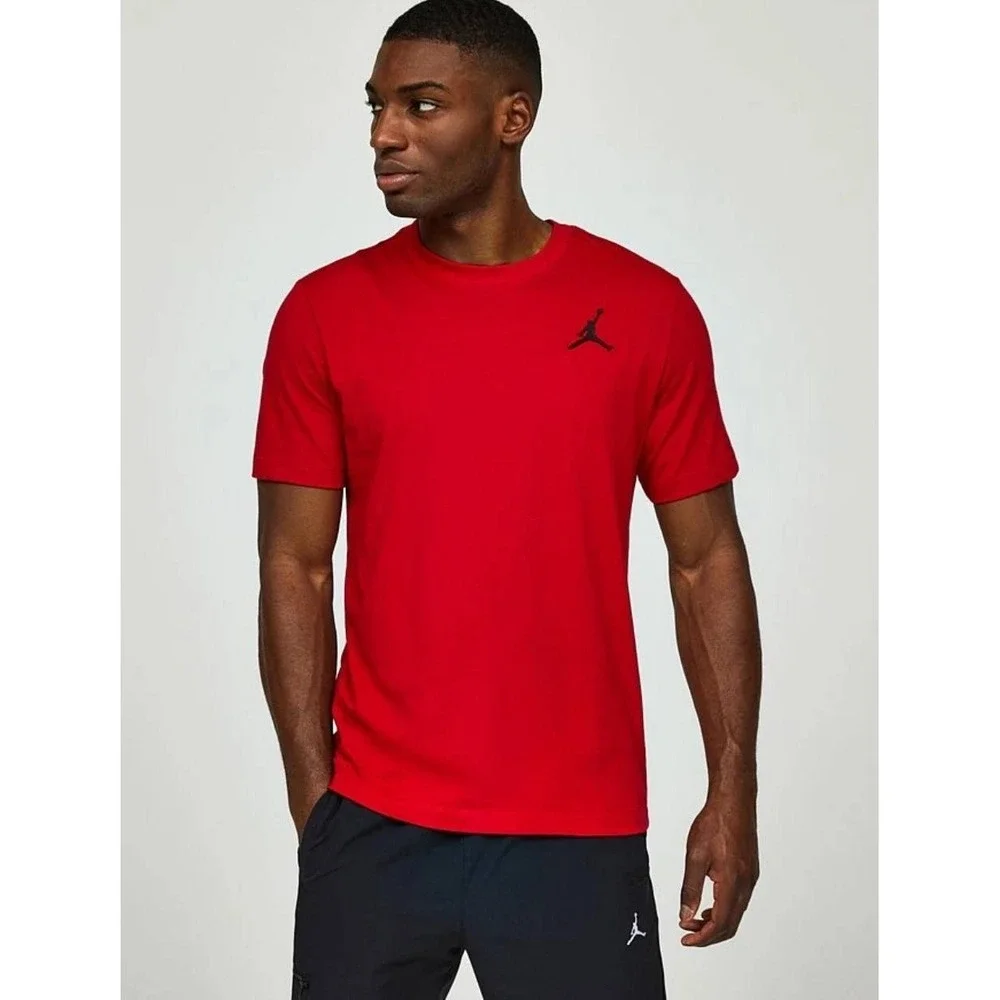 Jordan T-Shirt XL Standard Fit Red Embroidered Jumpman Air Logo Short Sleeve Tee